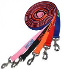 Personalized (Custom Embroidered) Pet Leads - for Large, Medium, or Small Dogs. Strong and Lightweight with a Spacious Handle for Comfort These Leashes Are Made for Everyday Walking.