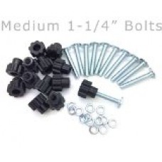 Pet Carrier Bolt Fasteners - Black Nylon Nuts (20 pack, 1-1/4