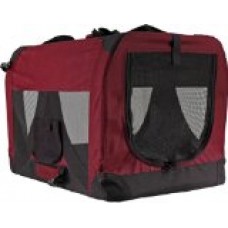Red Soft-Sided Medium Folding Pet Travel Carrier Crate