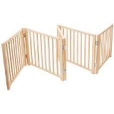 Four Paws 5 Panel Free Standing Walk Over Wooden Dog Gate, 48