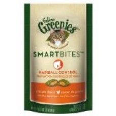 FELINE GREENIES SMARTBITES Hairball Control Treats for Cats Chicken Flavor - 2.1 oz.