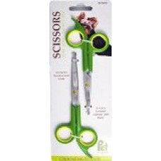 # 1 Rated Professional Pet Hair Grooming Scissors Kits - [35% OFF Labor Day Sales](2 Pairs - 1 for Body and 1 for Face + Ear + Nose + Paw) - Sharp and Strong Stainless Steel Blade Dog Grooming Scissors with Round Tip Top for Dogs and Cats of All Breeds an