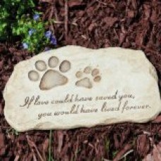 Evergreen Enterprises Dog Paw Print Devotion Garden Stone