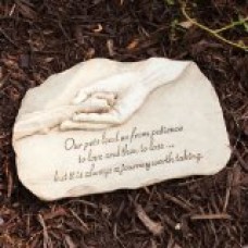 Evergreen Enterprises Paw in Hand Devotion Garden Stone