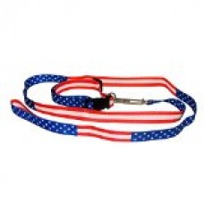 Dog Collar and Dog Leash - American Flag Style - For Smaller Dogs - For Cats - Patriotic USA Flag - EVK Planet