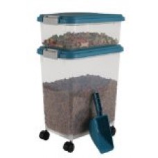 IRIS Airtight Pet Food Container Combo Kit, Blue Moon/Gray