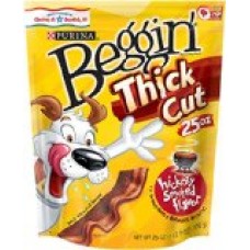 Beggin' Strips Dog Treats, Thick Cut Hickory Smoked Bacon, 25oz Pouch, Pack of 1