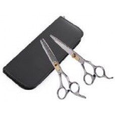 Alfheim Professional 7-Inch Pet Hair Grooming Scissors - 36 Tooth Thinning Shear & Straight-Edge Shear -Sharp and Strong Stainless Steel Blade