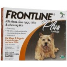 Frontline Plus Dog 0-22 lb - 3 doses (Quantity of 1)