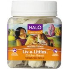 Halo Liv-a-Littles Natural Treats for Dogs and Cats, Freeze-Dried Chicken Breast Protein, 2.2-Ounce