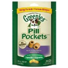 GREENIES PILL POCKETS Allergy Formula Dog Treats Duck and Pea - Capsule Size 6.6 oz. 25 Count