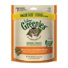 FELINE GREENIES Dental Treats for Cats Oven Roasted Chicken - 5.5 oz.