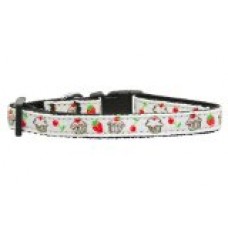 Mirage Pet Dog Cats Indoor Outdoor Training And Behavior Aids Accessories Cupcakes Nylon Ribbon Collar White X-Small