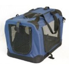 Portable Soft Pet Carrier or Crate or Kennel for Dog, Cat, or other small pets. Great for Travel, Indoor, and Outdoor (Dark Blue, Medium: 24