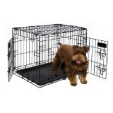 Petmate 24-Inch 2-Door Training Retreats Wire Kennel for Dogs, 25 to 30-Pound