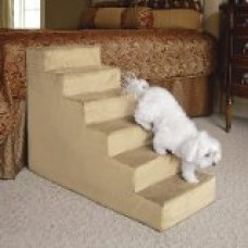 Animals Matter Small Upholstered Pet Steps - Brown, 6-step - Frontgate