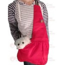 Red Pets Sling Carrier for Small Dog- Pet Cloth Totes and Carriers By Cozy Courier -Size Medium