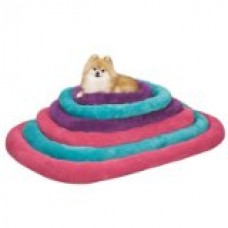 Slumber Pet Bright Terry 29 by 18-Inch Dog Crate Bed Mat, Medium, Raspberry