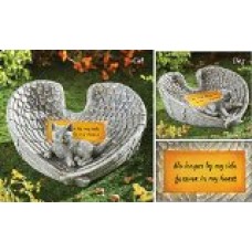 Solar Heart Shape Angel Wing Pet Memorial Cat
